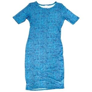 LuLaRoe Teal and pink Julia Dress